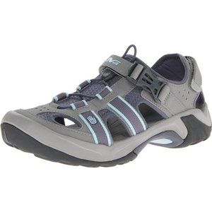 TEVA Omnium Vegan Hybrid Hiking Water Shoe Sandal Blue Gray Strap Women NIB 11